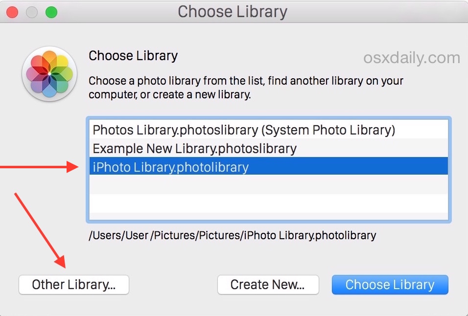 open photoslibrary file